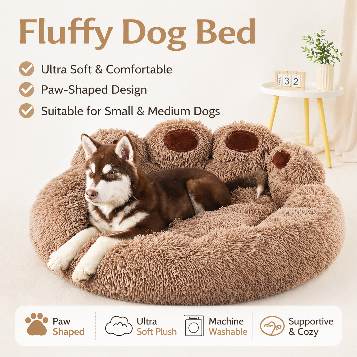 PAWZ®-Fluffy Dog Bed