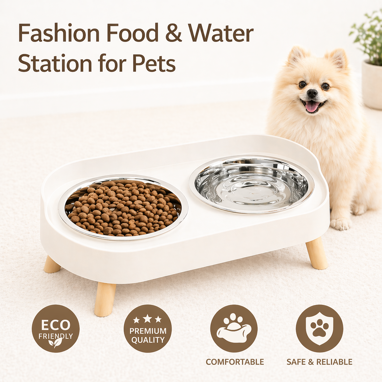 PAWZ®-Fashion Food & Water Station for Pets