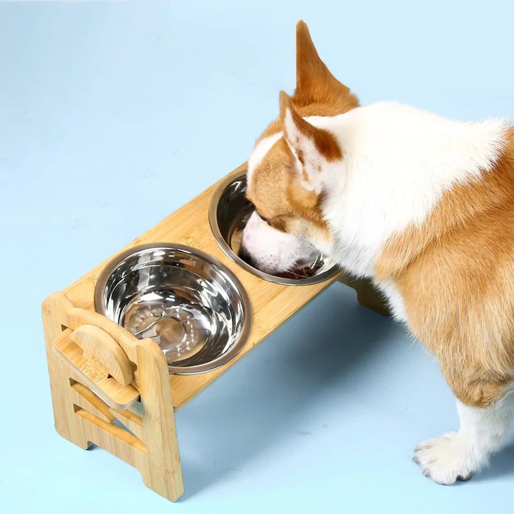 PAWZ®-Sturdy wooden pet food feeder