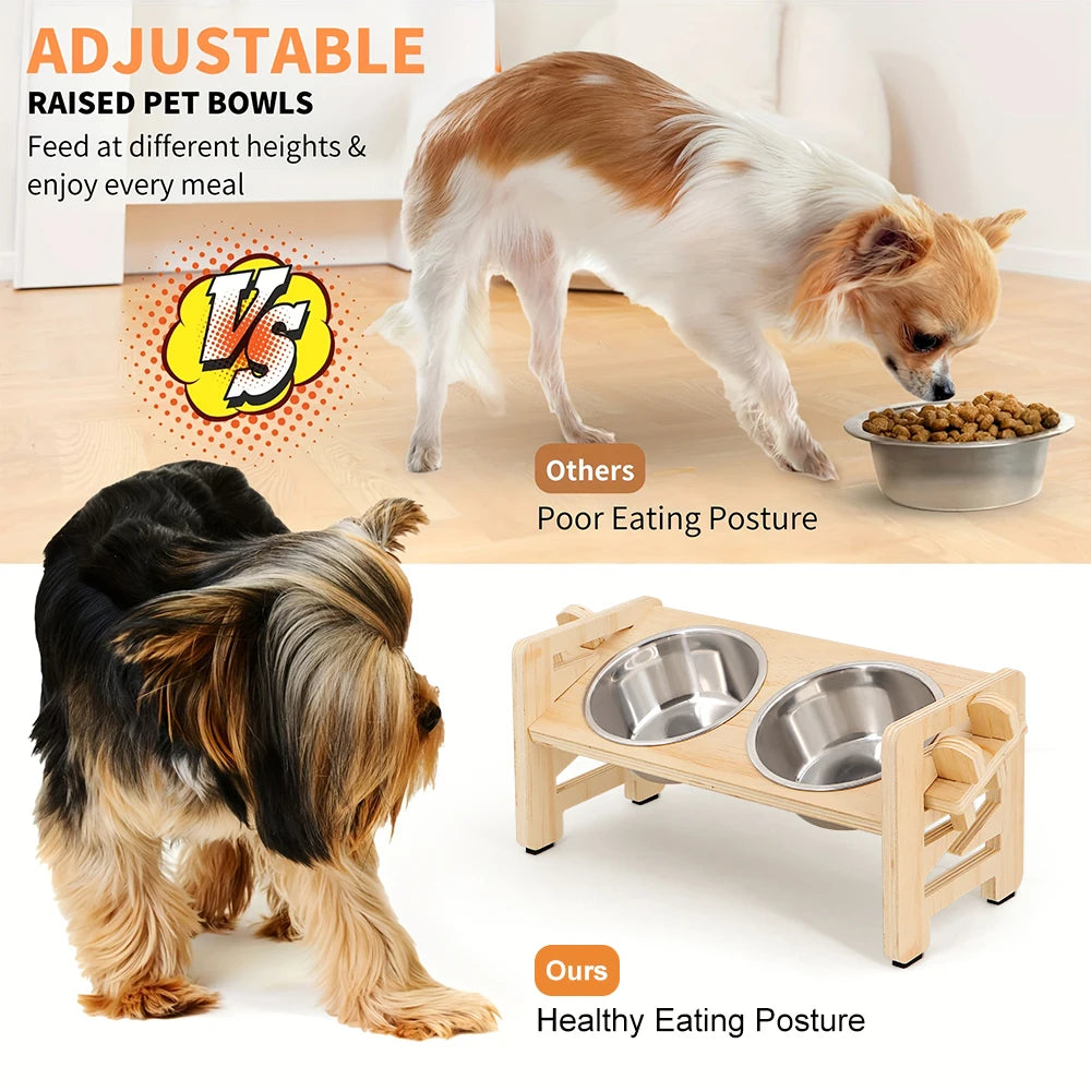 PAWZ®-Sturdy wooden pet food feeder