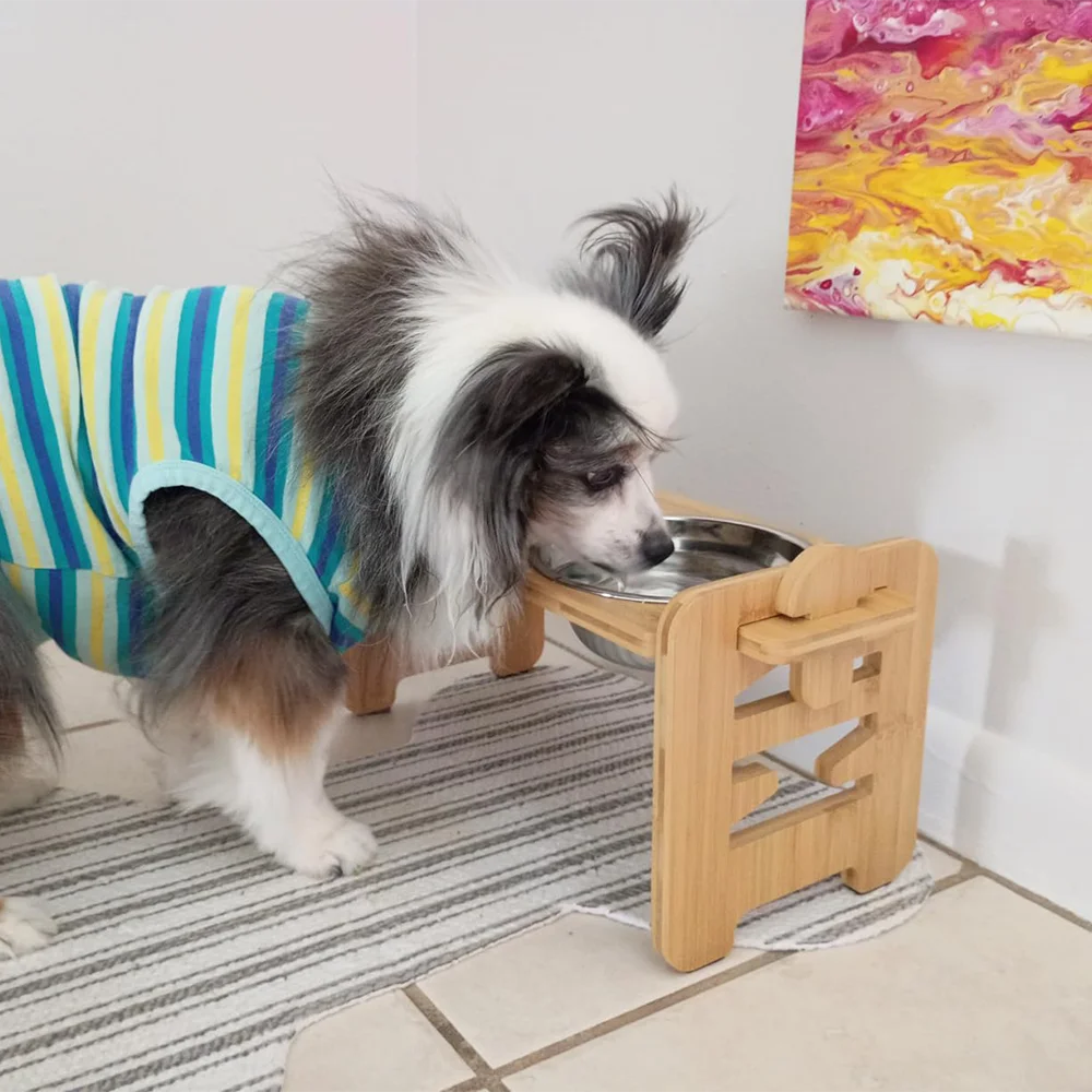 PAWZ®-Sturdy wooden pet food feeder